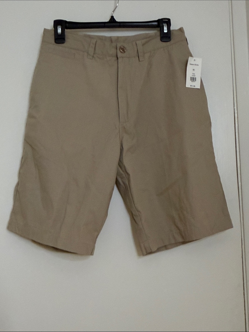 Active USA Men's Flat-Front Shorts in Khaki
